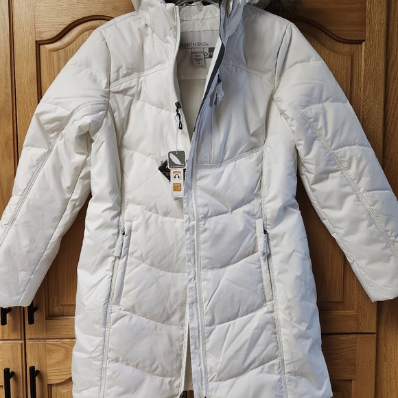 NWT Womens North End Winter White Down-Filled 3/4 Length Coat Size Sm - Picture 3 of 14